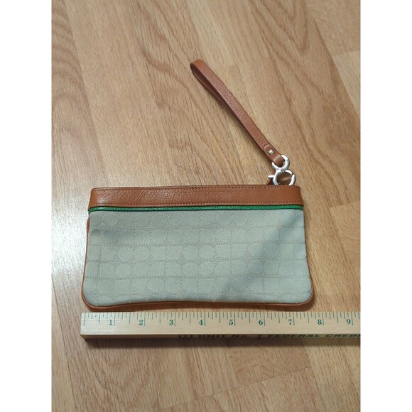 Kate Spade Jane Street Wristlet Pouch Tan Zippered Bag New York - Picture 7 of 8